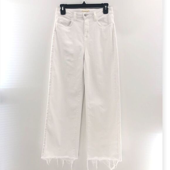 L'agence Danica High-rise Wide-leg Jeans in Blanc 27 - Picture 10 of 12